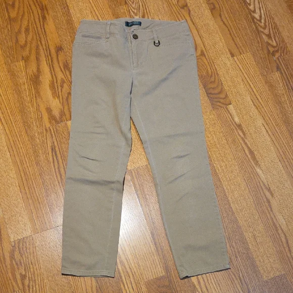 Lauren Ralph Lauren Petite Tan Trousers - Picture 1 of 5